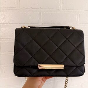 ♠️ Kate Spade Quilted Chain Shoulder Bag with Gold Hardware